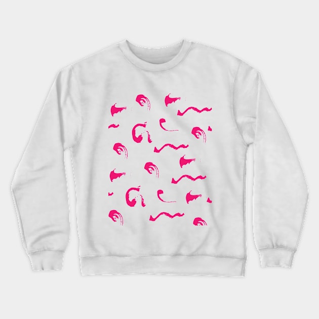 pink paints pattern Crewneck Sweatshirt by Nataliia1112